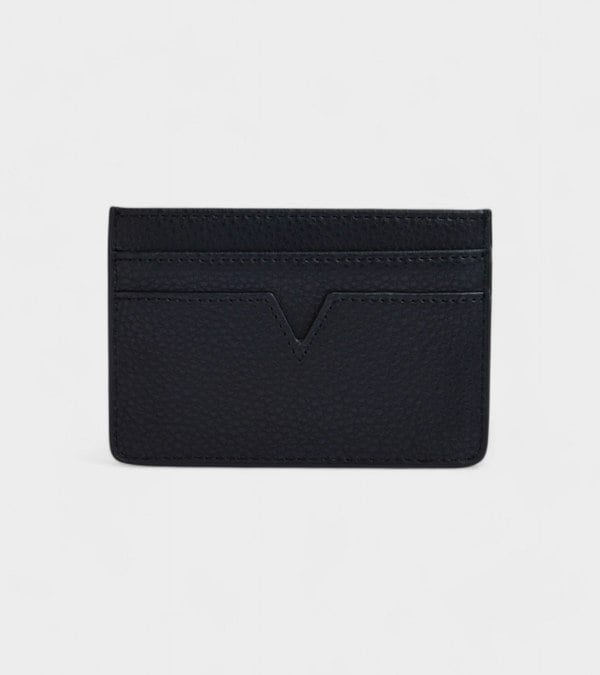 Votch Sol Vegan Bio-Based Bamboo leather card holder in black