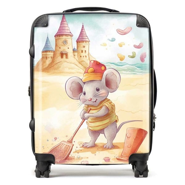 Warren Reed Mouse On A Beach Holiday Suitcase