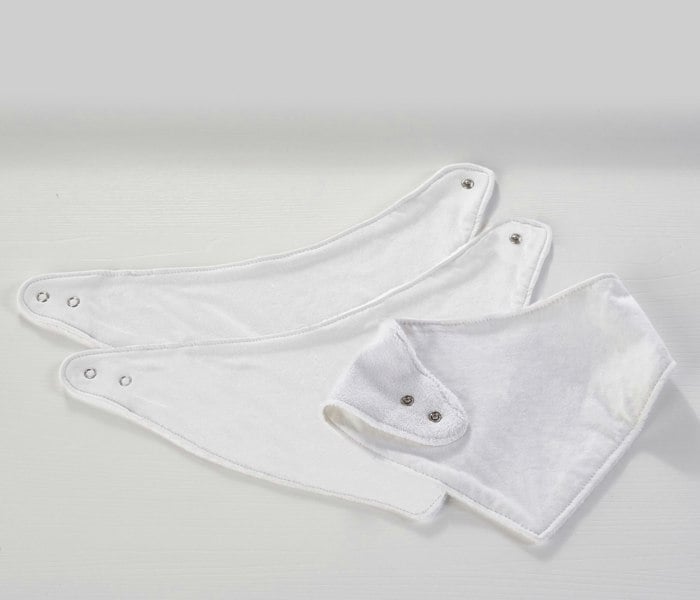 Kinder Valley 3 Pack Dribble Bibs White