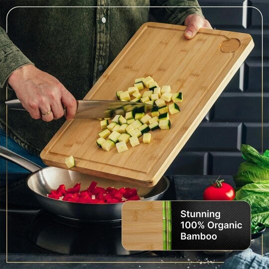 Havendro Wooden Bamboo Cutting Kitchen Serving Wood Butchers