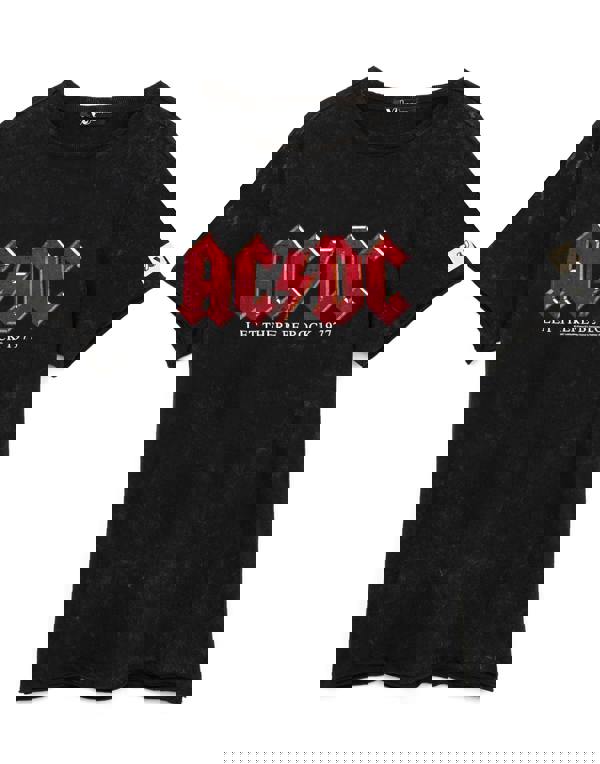 AC/DC Mens Black Band Logo Short Sleeved T-Shirt