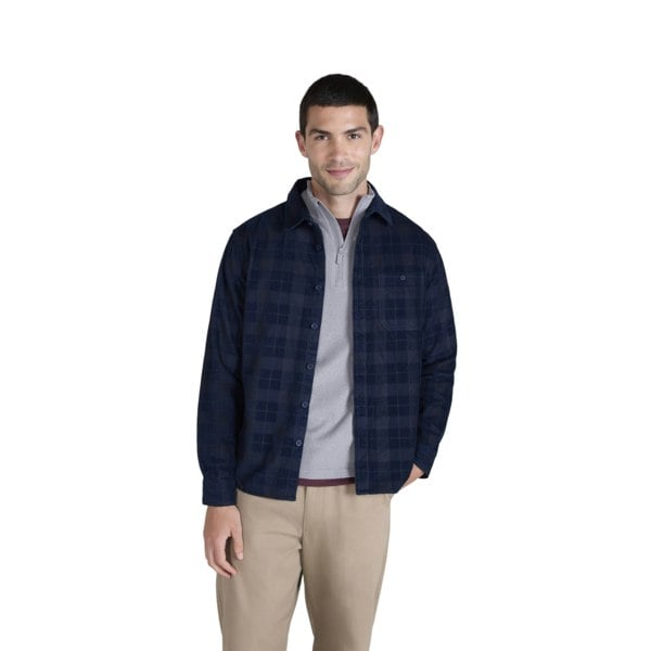 Animal Mens Lewis Checked Cord Shirt - Charcoal