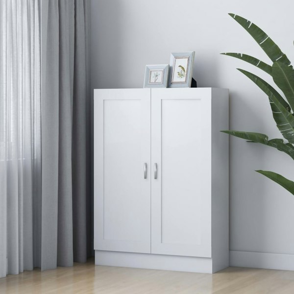 Berkfield Book Cabinet White 82.5x30.5x115 cm Engineered Wood
