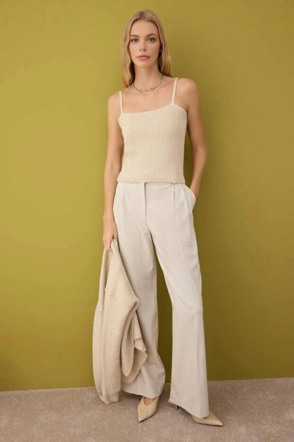 WOVCOR 2-Piece Knit Soft-Textured Blouse-Cardigan Set