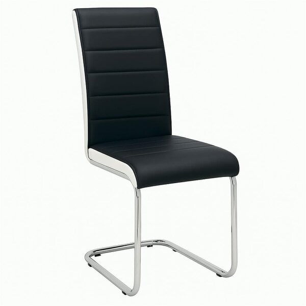 Kosy Koala Black Glass Rectangle Dining Table Set With 4 Faux Leather Chairs Dining Room Furniture