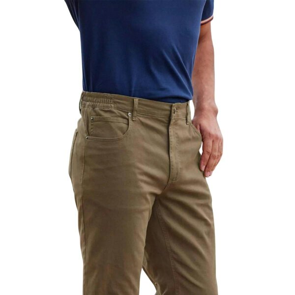 Atlas For Men Mens Elasticated Waist Regular Trousers - Brown