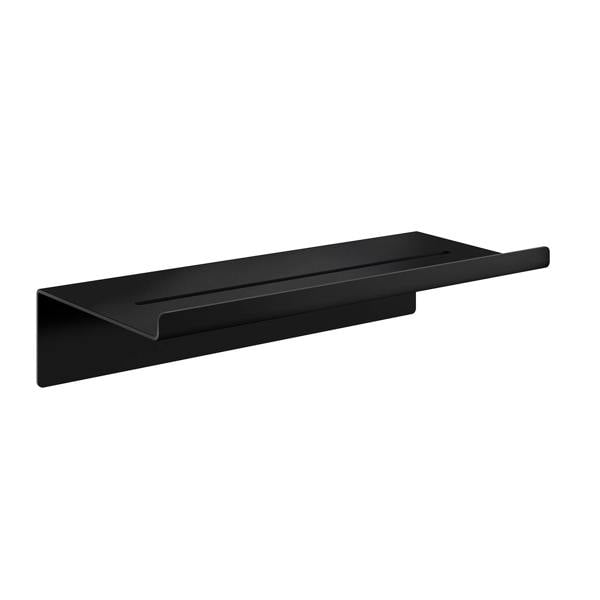 Matt black shower shelf