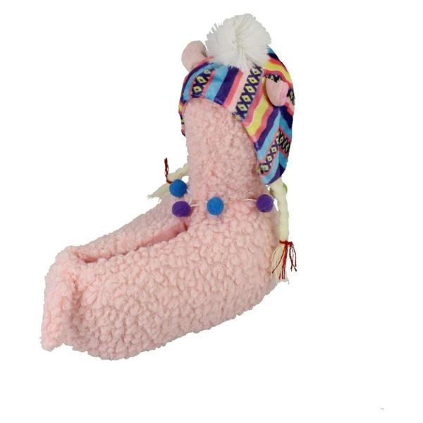 Spot On Childrens Spot On Novelty Pink Llama Slippers X2105