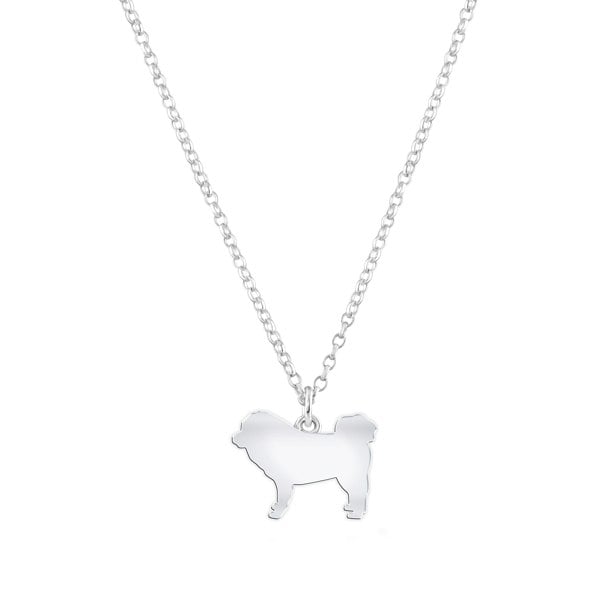 Mylee London Tibetan Mastiff Silhouette Silver Necklace - Personalised
