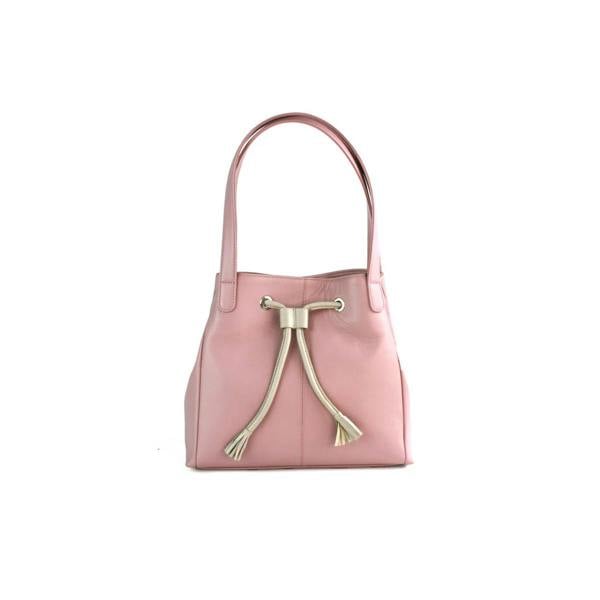 Eastern Counties Leather Keziah Leather Handbag - Blush/Ivory