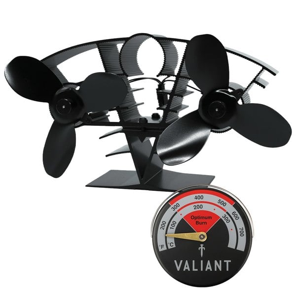 Whirlwind Stove Fan and Red Thermometer