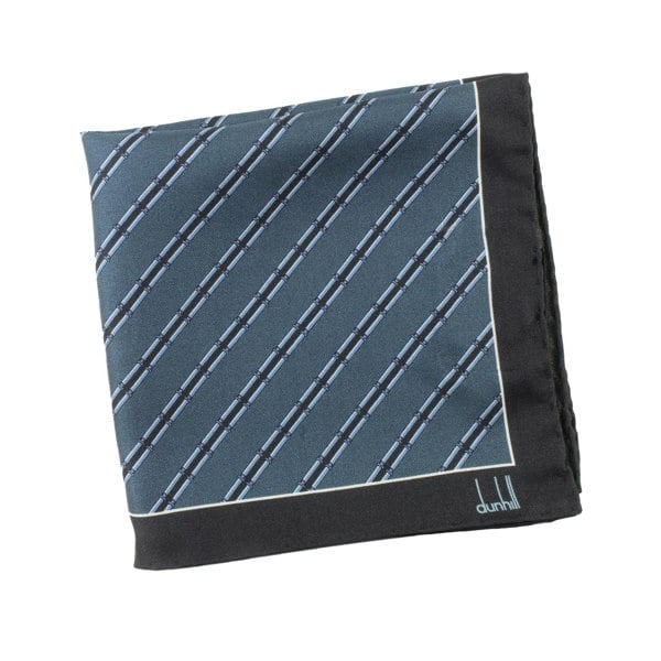 Dunhill mulberry silk pocket square Luxurious silk with a diagonal cylinder pattern