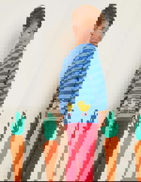 Organic Clucky Chicken Applique T-Shirt - Toby Tiger UK Retail