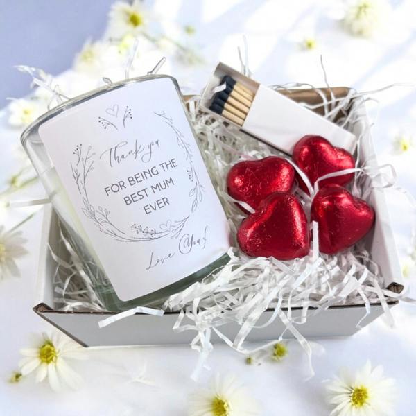 Aye Do Gifts Personalised Thank you For Being The Best Mum Ever Candle Gift Set | Birthday
