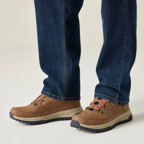 Regatta Mens Winsfield Walking Boots - Saddle Brown/Navy