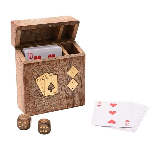 Harvey Makin Pack of Playing Cards & Dice In Wooden Box