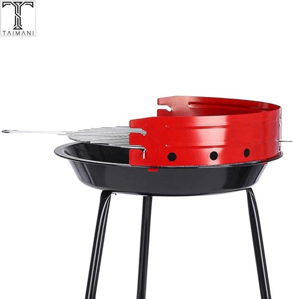 Generise Portable Camping & Festival Chargrill BBQ Grill Set - 14" Round