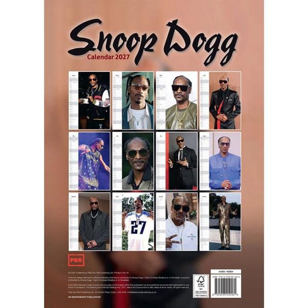 Snoop Dogg A3 Calendar 2027, Wall Calendars, Month To View, Entertainment, Gift