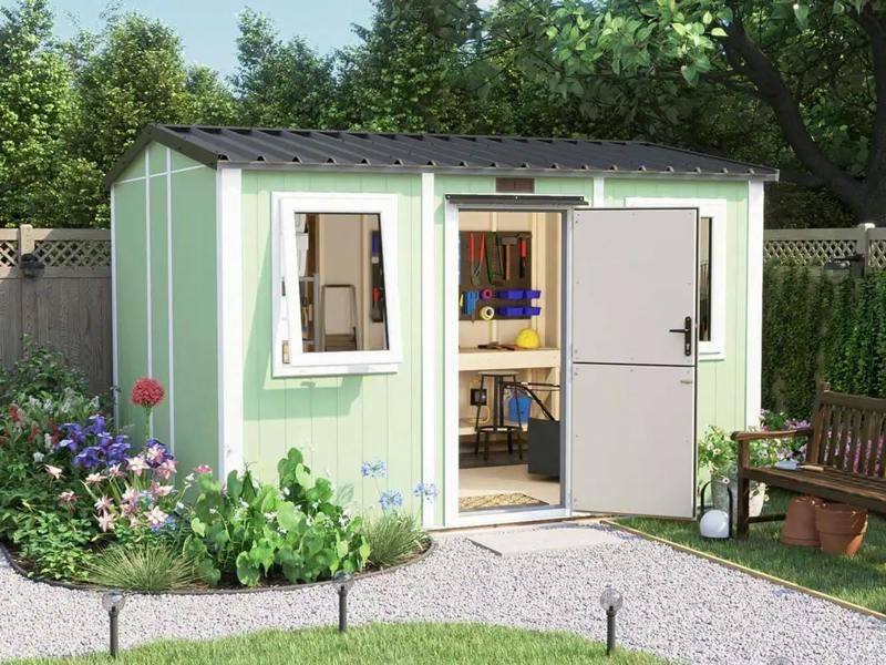 Dunster House Composite Apex Workshop W3.0m x D3.6m / W10' x D12'
