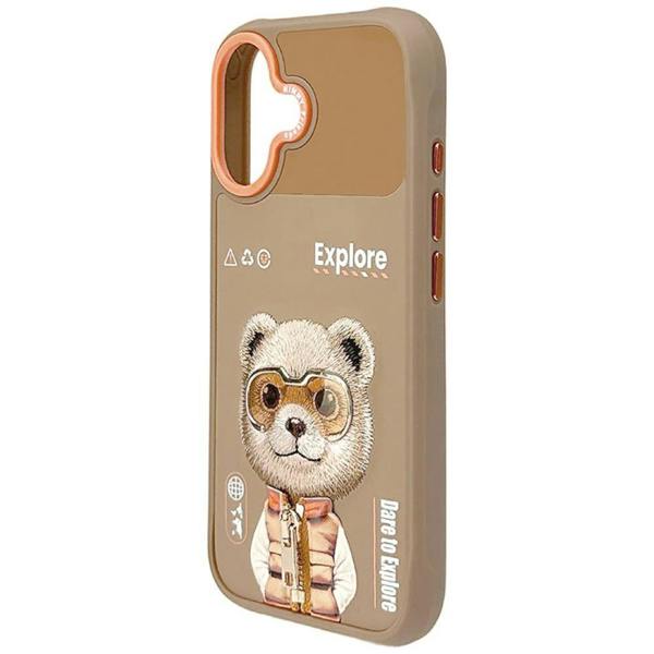 Nimmy Friends Nimmy Cool & Cute 2.0 Bear Case with MagSafe for iPhone 17 6.3" Brown Orange - N-KMLL-IP17-011-B