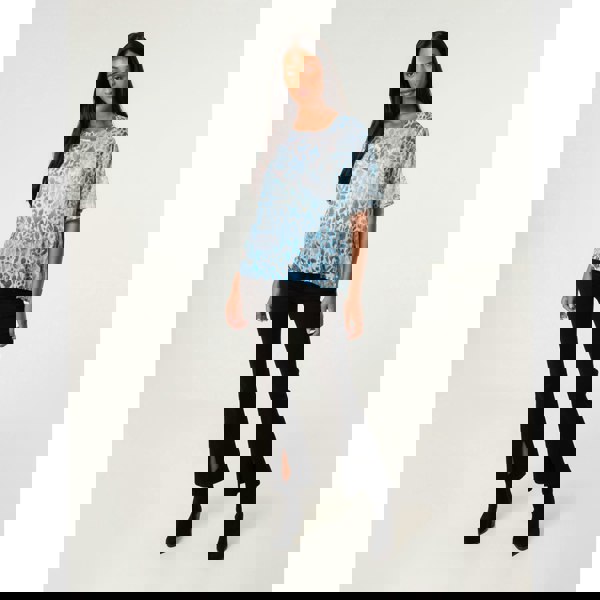 Blue Vanilla Embellished Chiffon Top