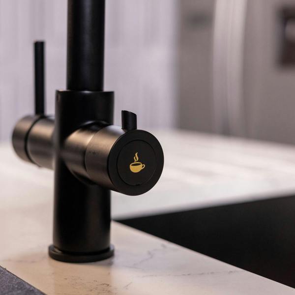 Flode Vier | 4 in 1 Instant Boiling & Filtered Cold Water Tap | Matt Black Finish