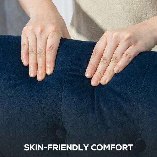 Wyld Haus Rake Dark Blue Retro Wingback Accent Chair With Button Tufted Upholstery