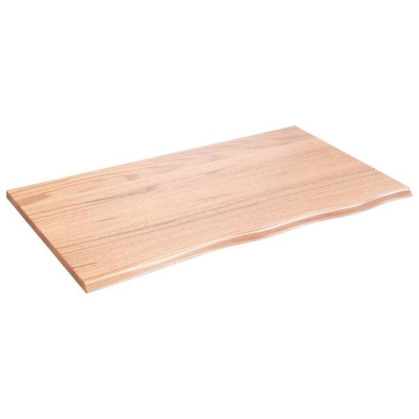 Berkfield Wall Shelf Light Brown 100x60x2 cm Treated Solid Wood Oak