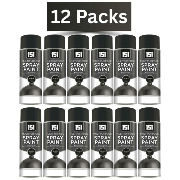 151 12X 151 Black Satin Spray Paint 400ml