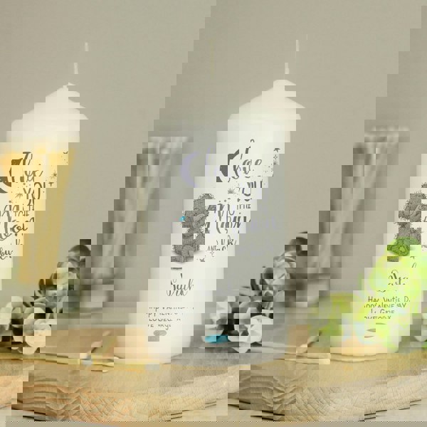 Personalised Memento Company Personalised Me to You 'Love You to the Moon and Back' Pillar Candle