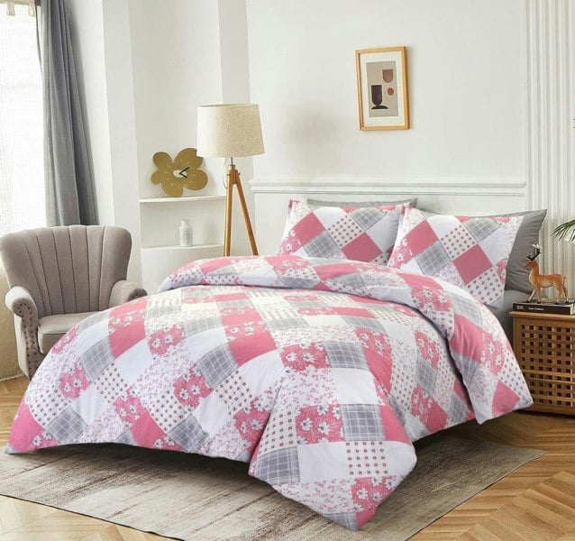 HomeSpace Direct Eloise Pink Duvet Cover Set