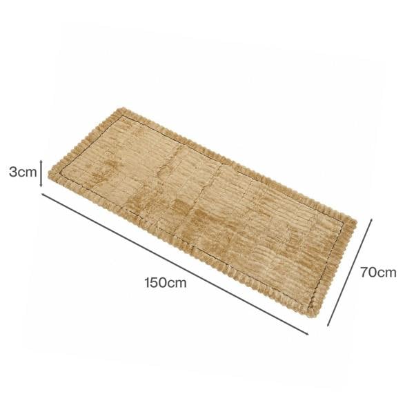Marlow Corduroy Sofa Cover Pet Friendly Non Slip Washable 70 x 150cm Light Camel