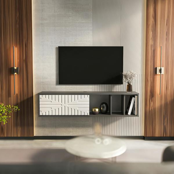 Decorotika Teo Floating TV Stand TV Cabinet for TV's up to 55"