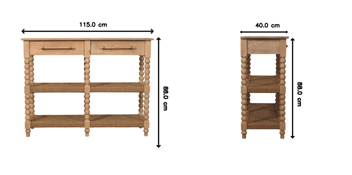 Artisan Furniture Solid Wood Spindle Console Table