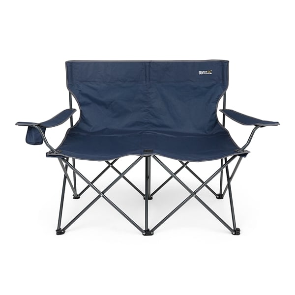 Regatta Isla Travel 2 Seater Double Camping Chair - Navy Seal Grey