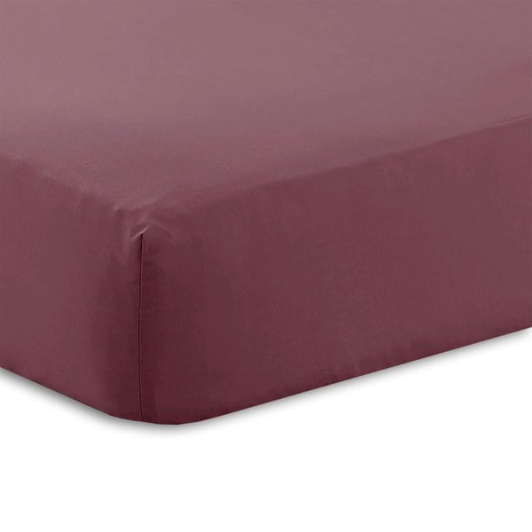 Martex Charlotte Thomas Poetry Plain Dye Single Fitted Sheet - Aubergine - 90 x 190cm
