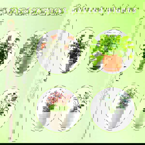 deAO Toys 3 Pack Hanging Basket Indoor Outdoor Hanging Plant basket with 3 Hooks