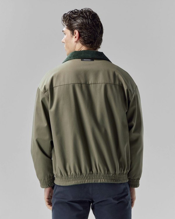 Frolickers Reversible Corduroy Bomber Jacket - Olive / Evergreen