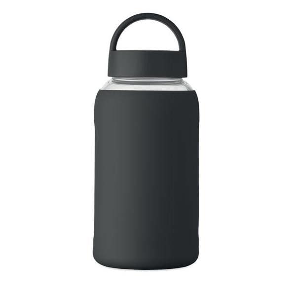 MidOcean Boris Borosilicate Glass 600ml Water Bottle - Black - 