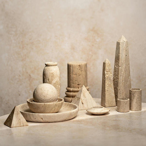 Hestia Travertine Decorative Plate