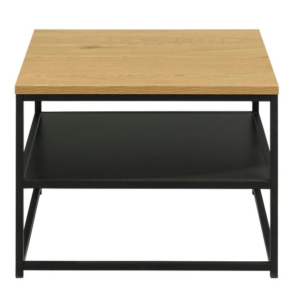 Wyld Haus Haslev Natural Oak Square Coffee Table with Full Bottom Shelf