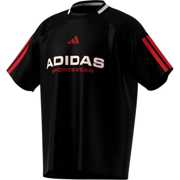 Adidas Unisex Adult House Of Tiro Nations T-Shirt - Black/Ruby Red - 