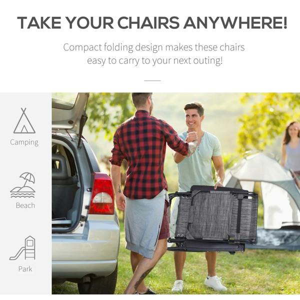 Grey foldable reclining lounge chair with canopy shade and padded headrest