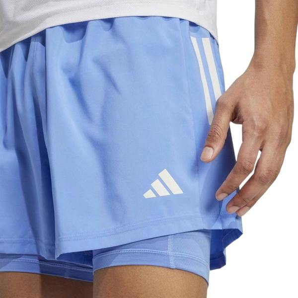 Adidas Mens Own The Run 2 in 1 Running Shorts - Blue - 