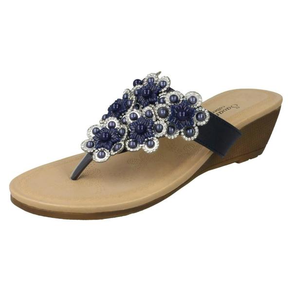 Savannah Ladies Savannah Mid Wedge Toepost Sandals