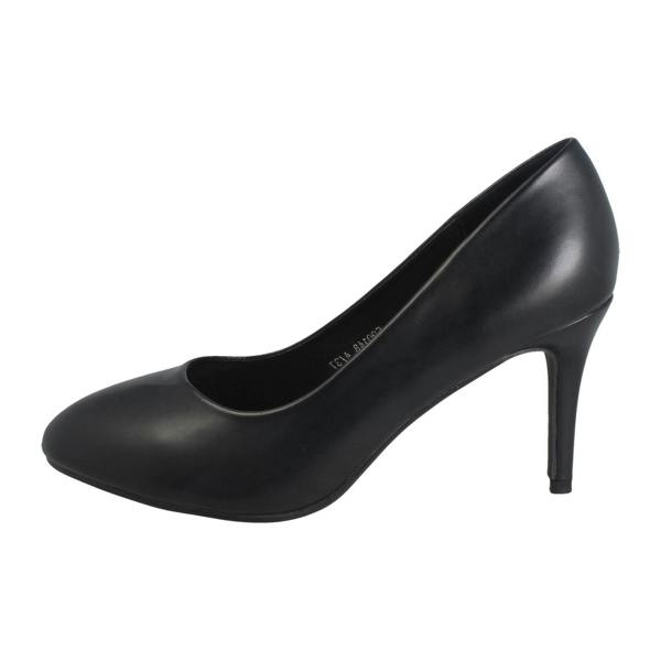 Spot On Ladies Spot On Wide Fit 8cm High Heel Court Shoes F90148