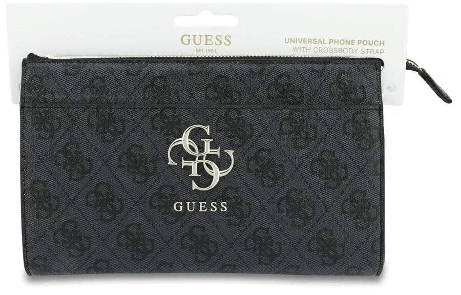 Guess PU Big 4G Logo Universal Phone Pouch with Strap Black - GUWPO5P4GP4GLK