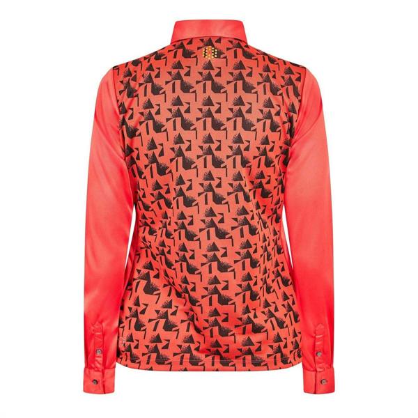Puma Womens/Ladies Abstract Long-Sleeved Golf Polo Shirt - Pink - 