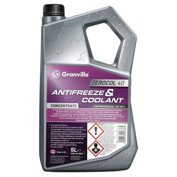 G40 Green Antifreeze 5L Coolant VW, BMW, MAN, Scania, Cummins Engines Zerocol 40