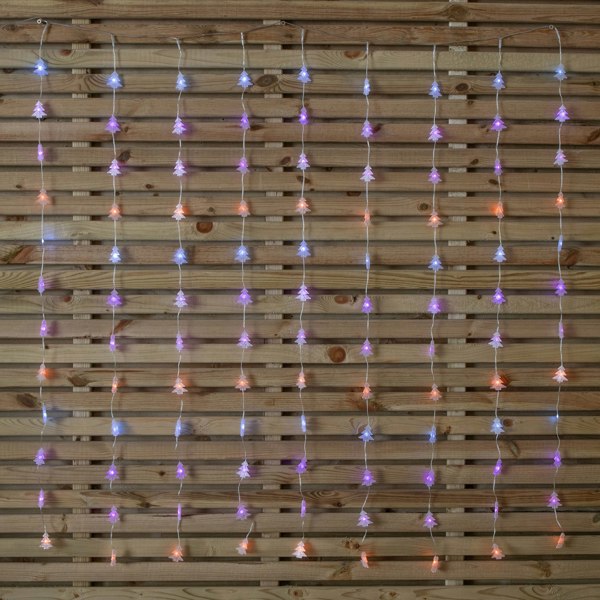 Samuel Alexander 1.2m x 1.2m Light up FlexiBrights Christmas Tree Curtain Lights with 108 Rainbow LEDs